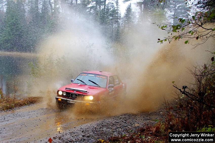 Levi Johnson / Griffin Johnson BMW 325e on SS9, Nestoria-Herman.