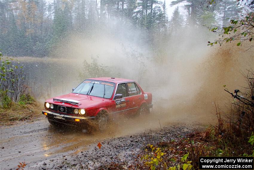 Levi Johnson / Griffin Johnson BMW 325e on SS9, Nestoria-Herman.