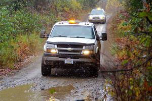 A Chevy Silverado pickup sweeps SS9, Nestoria-Herman.