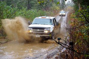 A Chevy Silverado pickup sweeps SS9, Nestoria-Herman.