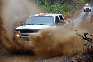 A Chevy Silverado pickup sweeps SS9, Nestoria-Herman.