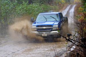 A Chevy Silverado pickup sweeps SS9, Nestoria-Herman.