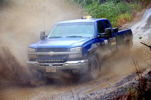 A Chevy Silverado pickup sweeps SS9, Nestoria-Herman.