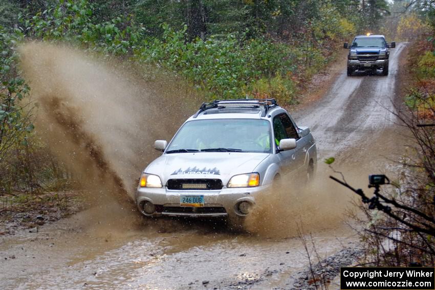 A Subaru Baja sweeps SS9, Nestoria-Herman.