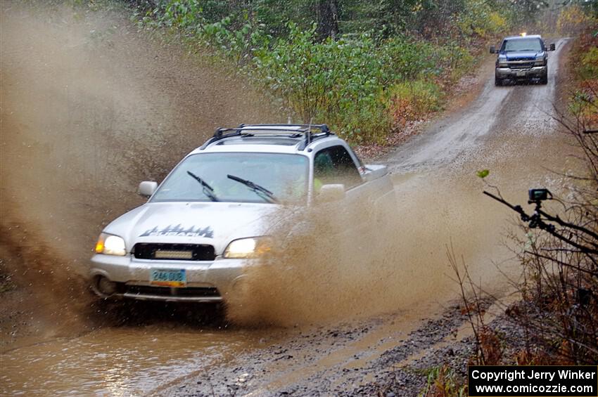 A Subaru Baja sweeps SS9, Nestoria-Herman.