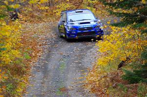 Travis Pastrana / Rhianon Gelsomino Subaru WRX STi on SS12, Trouble I.