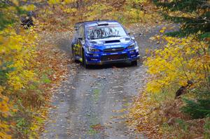 Travis Pastrana / Rhianon Gelsomino Subaru WRX STi on SS12, Trouble I.