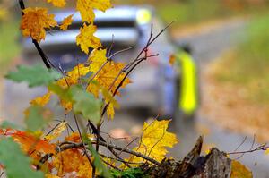 Travis Pastrana / Rhianon Gelsomino Subaru WRX STi on SS12, Trouble I.