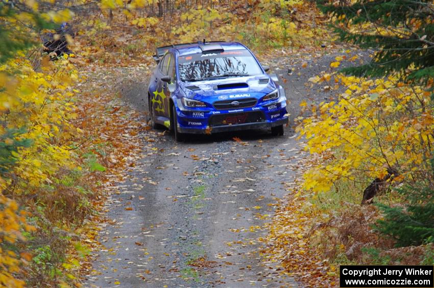 Travis Pastrana / Rhianon Gelsomino Subaru WRX STi on SS12, Trouble I.