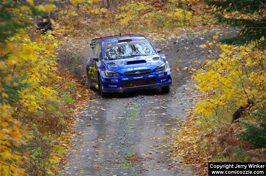 Travis Pastrana / Rhianon Gelsomino Subaru WRX STi on SS12, Trouble I.