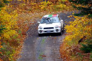 Ivo Draganov / Vladimir Yanev Subaru WRX Wagon on SS12, Trouble I.