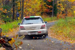 Ivo Draganov / Vladimir Yanev Subaru WRX Wagon on SS12, Trouble I.