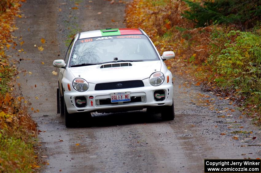 Ivo Draganov / Vladimir Yanev Subaru WRX Wagon on SS12, Trouble I.