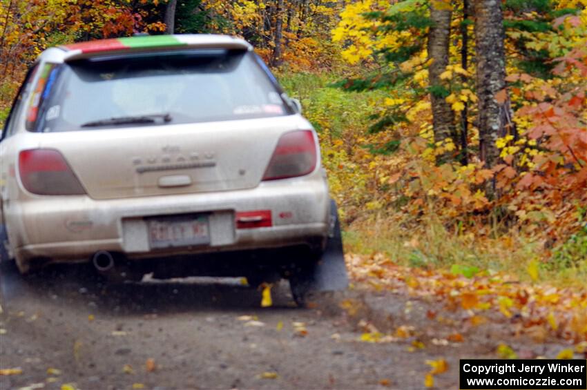 Ivo Draganov / Vladimir Yanev Subaru WRX Wagon on SS12, Trouble I.