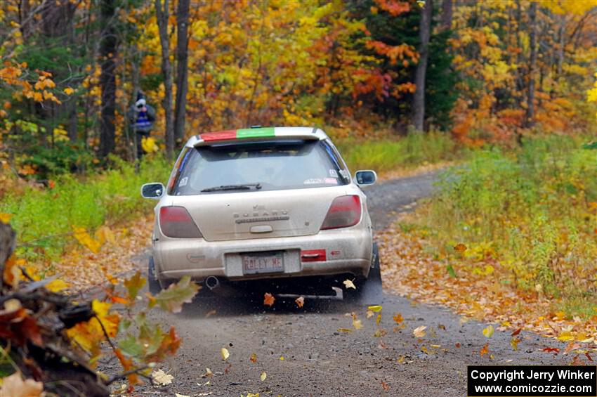 Ivo Draganov / Vladimir Yanev Subaru WRX Wagon on SS12, Trouble I.