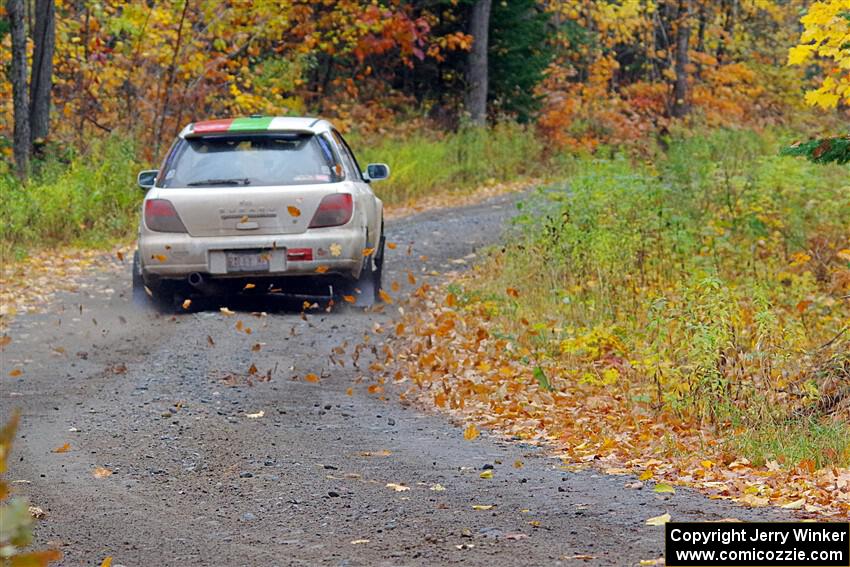 Ivo Draganov / Vladimir Yanev Subaru WRX Wagon on SS12, Trouble I.