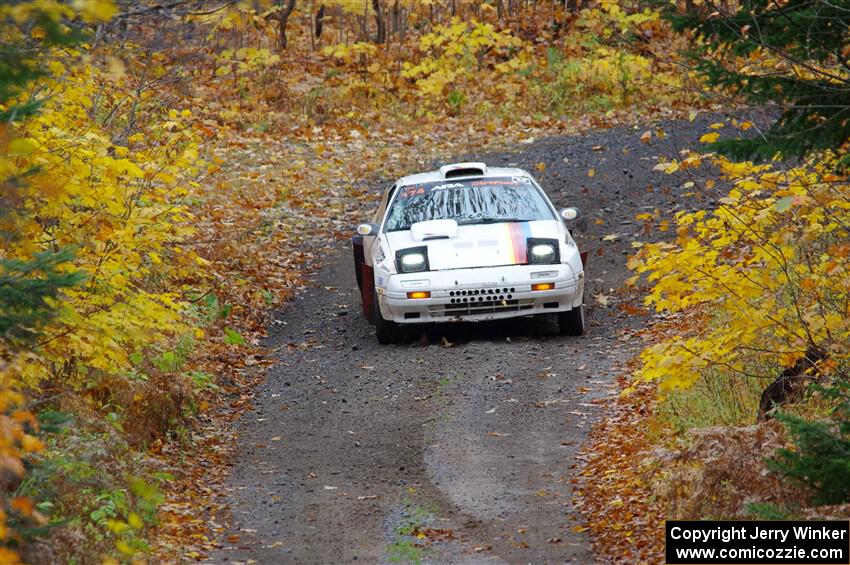 Kevin Schmidt / Kyle Roberts Mazda RX-7 on SS12, Trouble I.