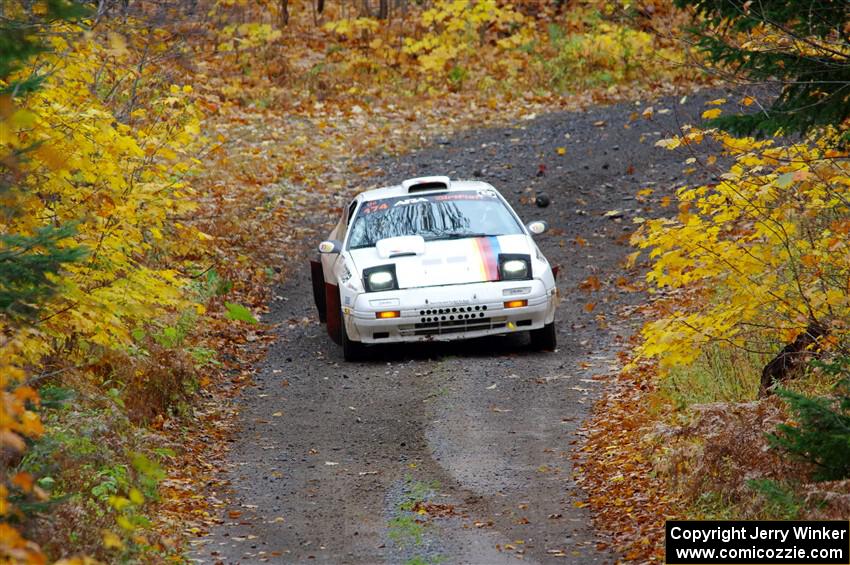 Kevin Schmidt / Kyle Roberts Mazda RX-7 on SS12, Trouble I.