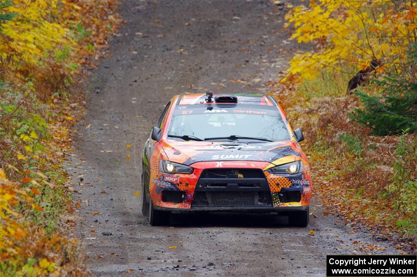 Sumit Panjabi / Stephen Kurey Mitsubishi Lancer Evo X on SS12, Trouble I.