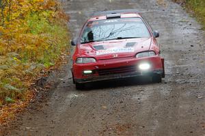 Vivian Campbell / Michael Hordijk Honda Civic on SS12, Trouble I.