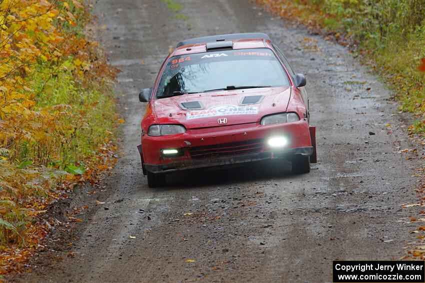 Vivian Campbell / Michael Hordijk Honda Civic on SS12, Trouble I.