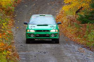 Jordan Locher / Tom Addison Subaru Impreza 2.5RS on SS12, Trouble I.