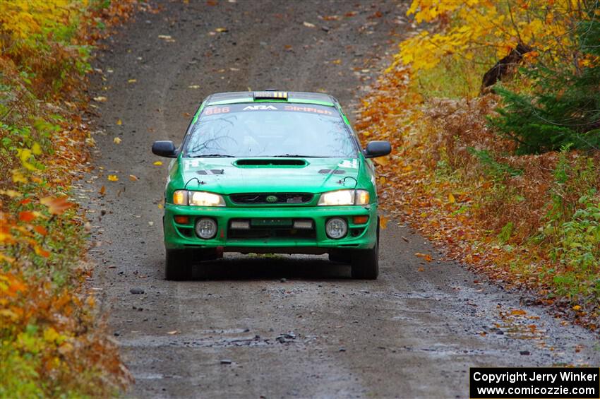 Jordan Locher / Tom Addison Subaru Impreza 2.5RS on SS12, Trouble I.