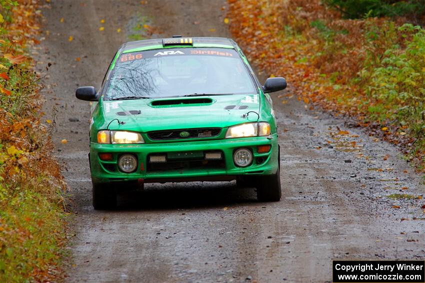 Jordan Locher / Tom Addison Subaru Impreza 2.5RS on SS12, Trouble I.