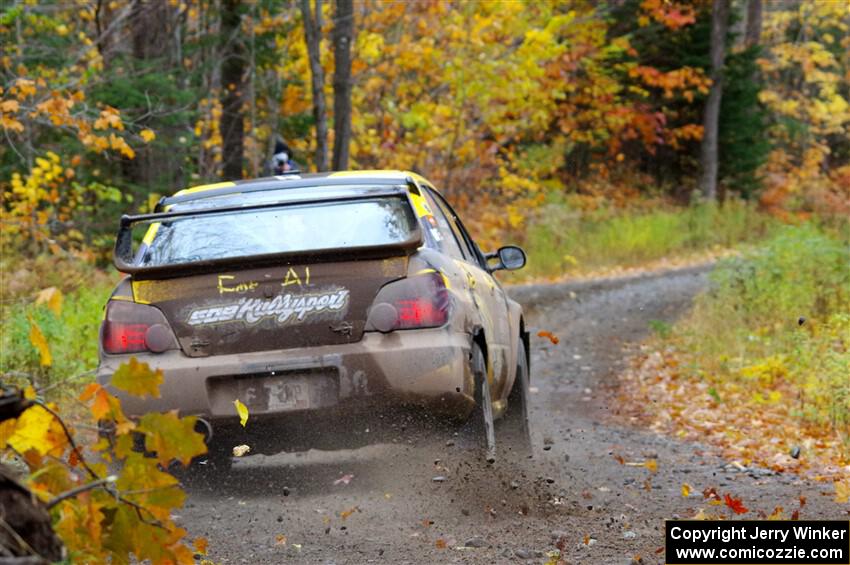 Colin Schulz / Jake Carlson Subaru WRX STi on SS12, Trouble I.