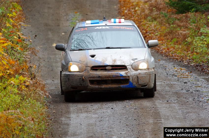 Andrew Dustman / Rachel Dustman Subaru Impreza on SS12, Trouble I.