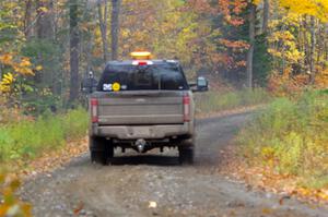 A Ford F-250 Super Duty pickup sweeps SS12, Trouble I.