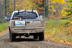 A GMC Sierra pickup sweeps SS12, Trouble I.