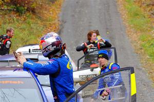 Brandon Semenuk and Rhianon Gelsomino chat prior to SS14, Trouble II.