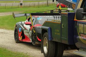 Mark Kvamme / Terry Olson Lamborghini Huracán LP 620-2 Super Trofeo EVO is towed off the track.