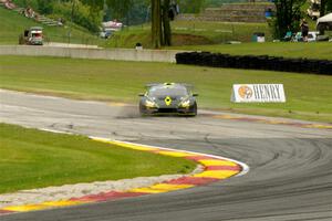 Matt Dicken's Lamborghini Huracán LP 620-2 Super Trofeo EVO spins at turn 6.