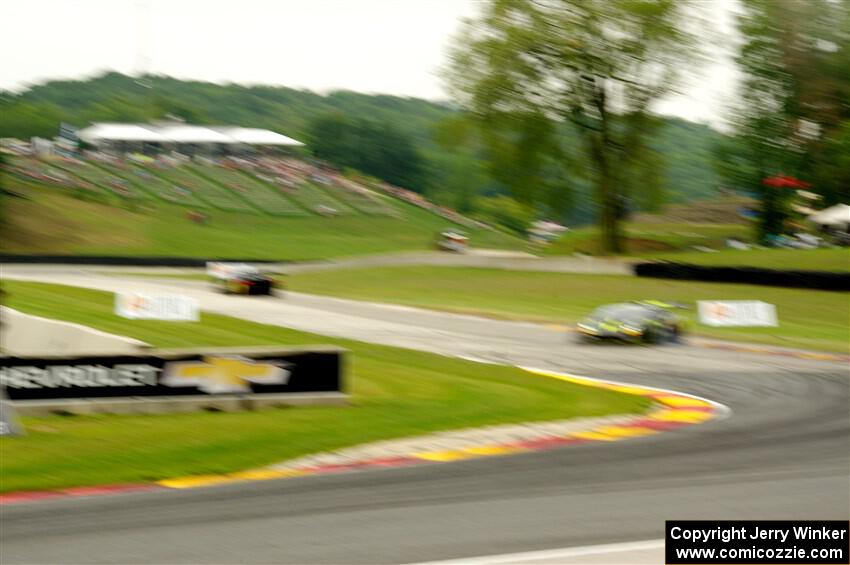 Matt Dicken's Lamborghini Huracán LP 620-2 Super Trofeo EVO spins at turn 6.