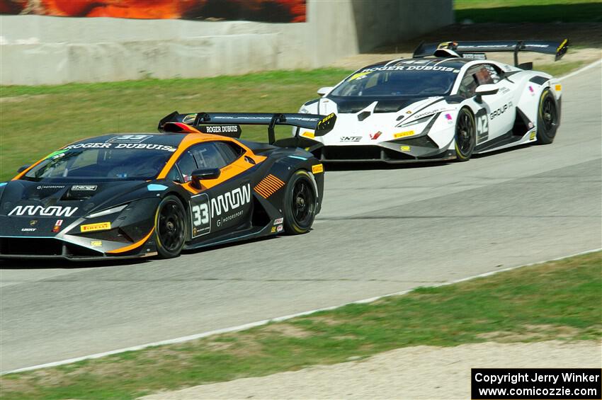 John Hennessy's and Lucas Petersson / Ashley Freiberg Lamborghini Huracán LP 620-2 Super Trofeo Evo2s