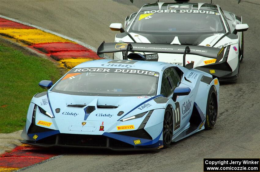 Joel Miller's and Lucas Petersson / Ashley Freiberg Lamborghini Huracán LP 620-2 Super Trofeo Evo2s