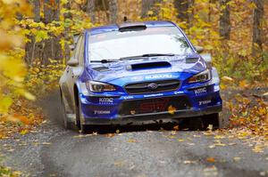 Travis Pastrana / Rhianon Gelsomino Subaru WRX STi on SS14, Trouble II.