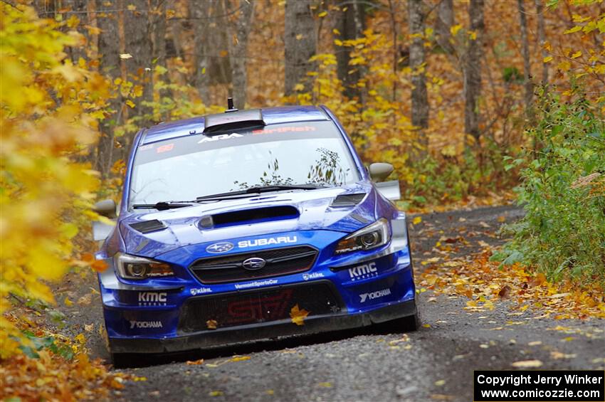 Travis Pastrana / Rhianon Gelsomino Subaru WRX STi on SS14, Trouble II.