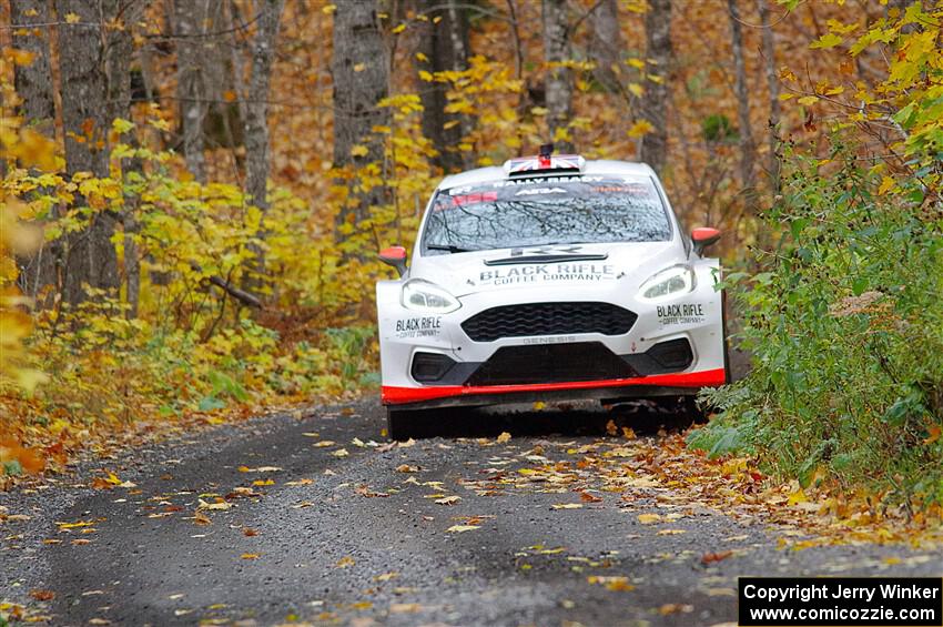 Tom Williams / Ross Whittock Ford Fiesta Rally2 on SS14, Trouble II.