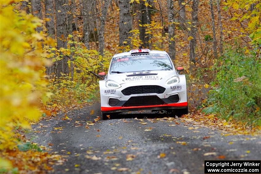 Tom Williams / Ross Whittock Ford Fiesta Rally2 on SS14, Trouble II.