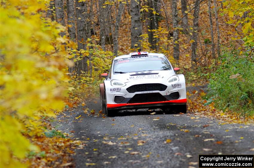 Tom Williams / Ross Whittock Ford Fiesta Rally2 on SS14, Trouble II.