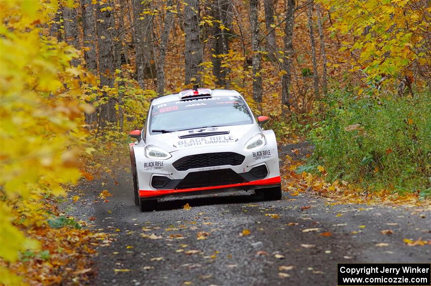 Tom Williams / Ross Whittock Ford Fiesta Rally2 on SS14, Trouble II.