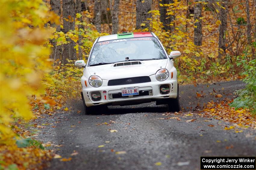 Ivo Draganov / Vladimir Yanev Subaru WRX Wagon on SS14, Trouble II.