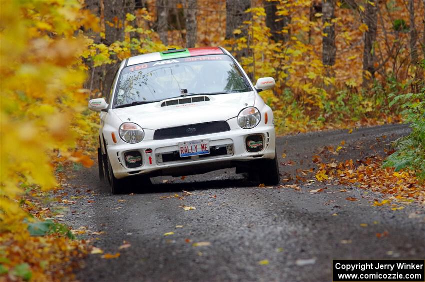 Ivo Draganov / Vladimir Yanev Subaru WRX Wagon on SS14, Trouble II.