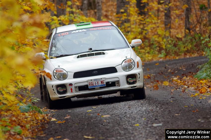 Ivo Draganov / Vladimir Yanev Subaru WRX Wagon on SS14, Trouble II.