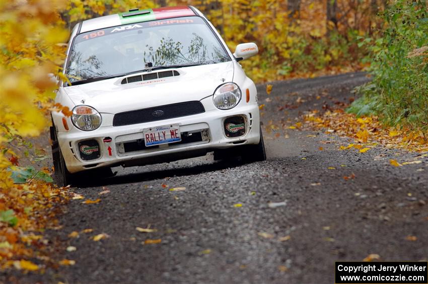 Ivo Draganov / Vladimir Yanev Subaru WRX Wagon on SS14, Trouble II.