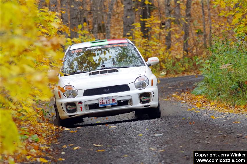 Ivo Draganov / Vladimir Yanev Subaru WRX Wagon on SS14, Trouble II.