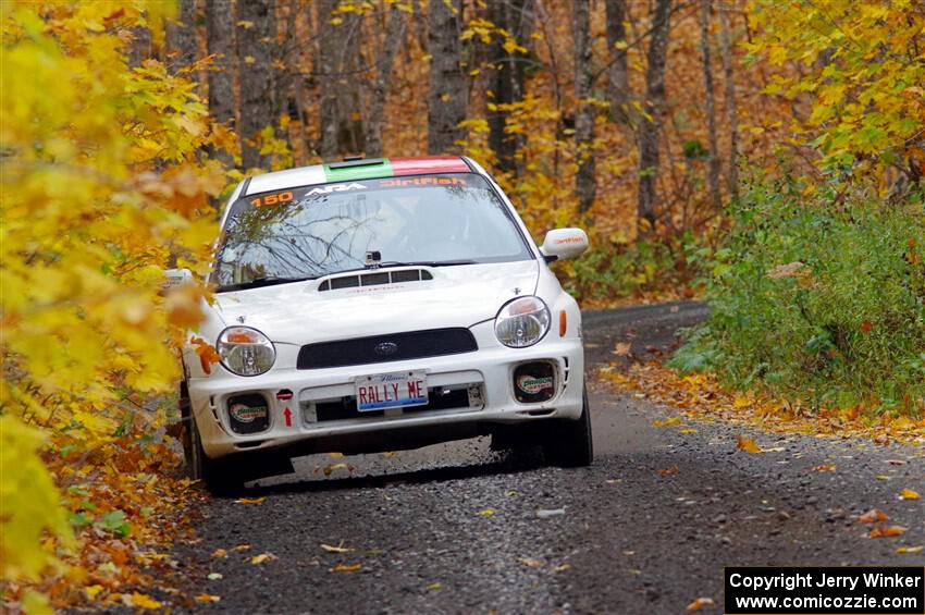 Ivo Draganov / Vladimir Yanev Subaru WRX Wagon on SS14, Trouble II.